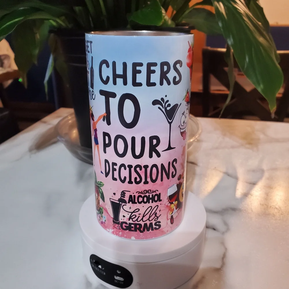 Liquid Therapy Funny Quotes 4 in 1 Can Cooler 14oz Tumbler 🎉sale